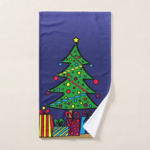 Christmas tree hand towel