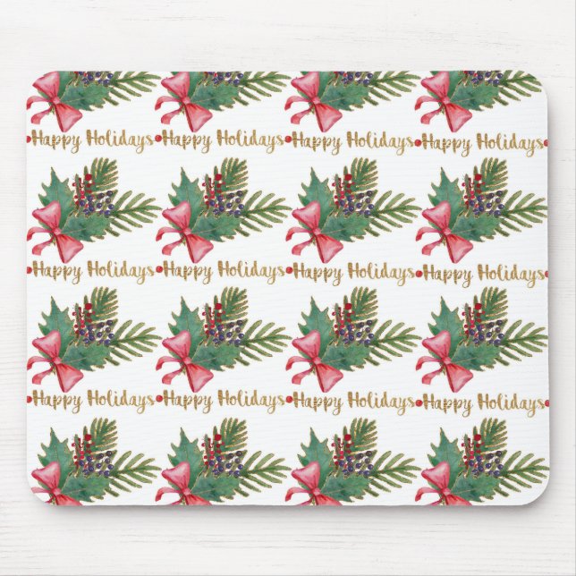 Christmas Tree Handprint Art Mouse Pad (Front)