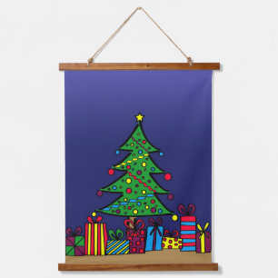 Christmas tree hanging tapestry