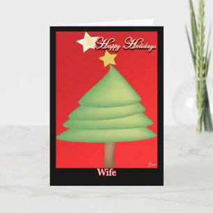 Christmas Tree Happy Holidays  Card Wife