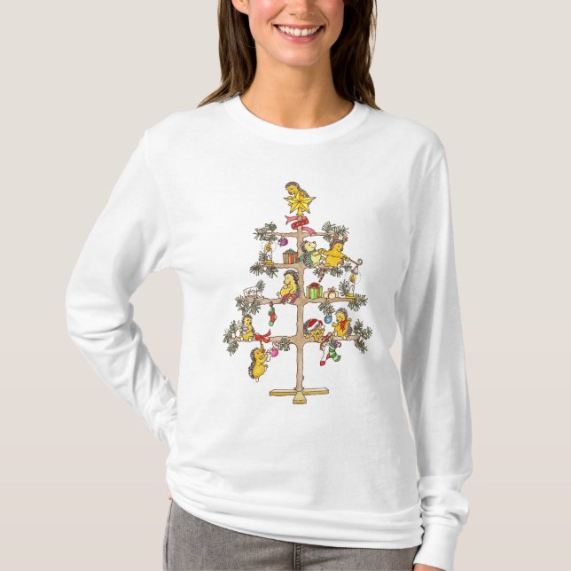 Christmas tree Hedgehogs T-Shirt (Front)