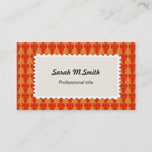 Christmas tree, holiday business card (Front)