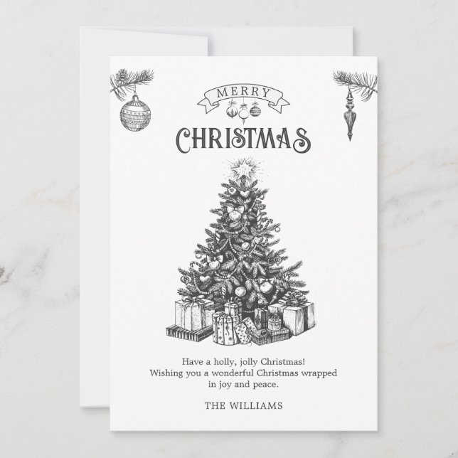 Christmas tree  holiday card (Front)