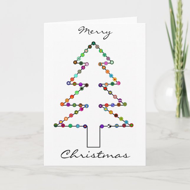 Christmas tree holiday card (Front)