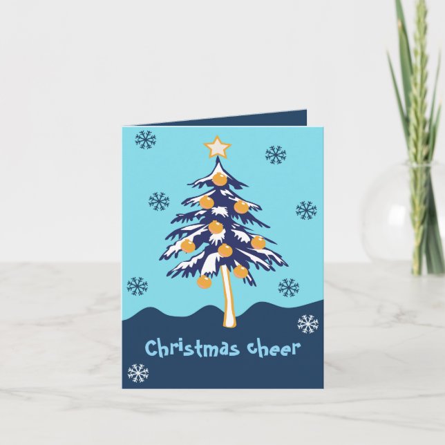 Christmas tree holiday card (Front)