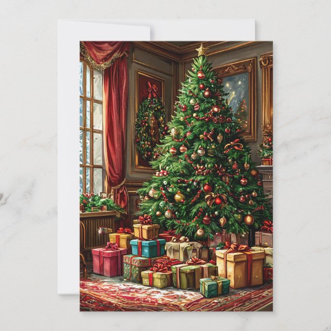 Christmas tree holiday card (Front)