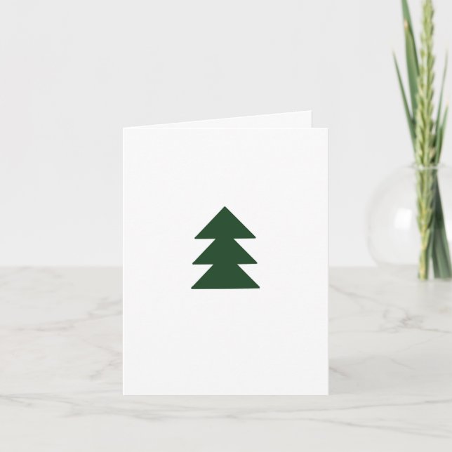 Christmas Tree Holiday Card (Dark Green) (Front)