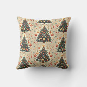 Christmas tree holiday design decor throw pillow