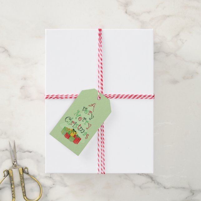 Christmas Tree Holiday Gift Tags (With Twine)