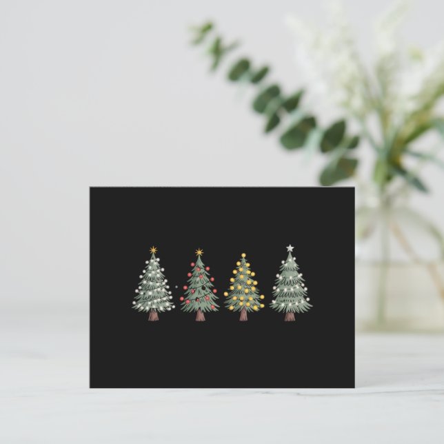 Christmas Tree Holiday Gift Winter  Postcard (Standing Front)