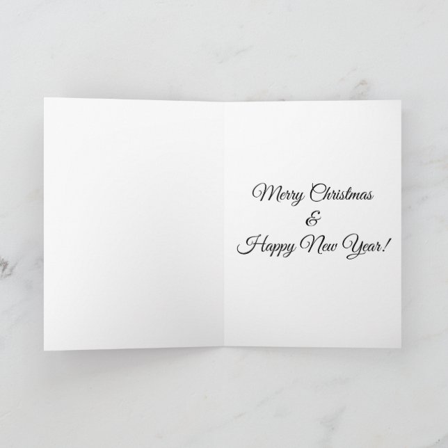 Christmas tree holiday greeting card (Inside)