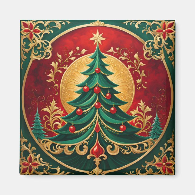 Christmas Tree Holiday Magnet (Front)