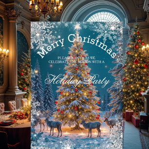 Christmas Tree Holiday Party Winter Wonderland Invitation