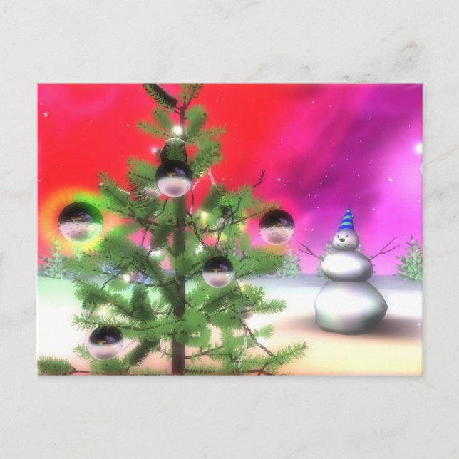 christmas-tree holiday postcard (Front)