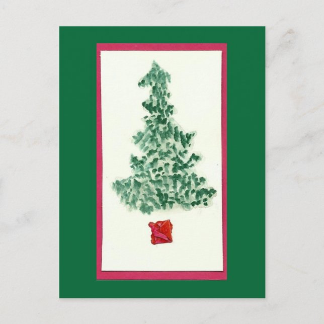 Christmas Tree Holiday Postcard (Front)