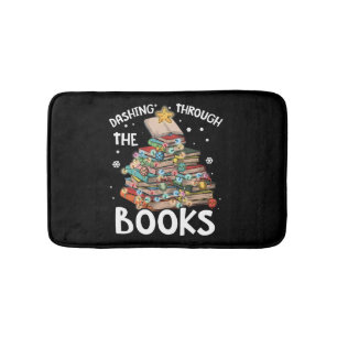 Christmas Tree Holiday Reading Reader Pyjamas Bath Mat
