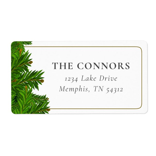 Christmas Tree Holiday Return Address (Front)