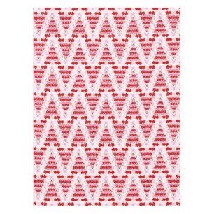 Christmas Tree Holiday Santa Flamingos on Pink Tablecloth