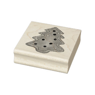 Christmas Tree Holiday Sugar Cookie Sprinkles Rubber Stamp