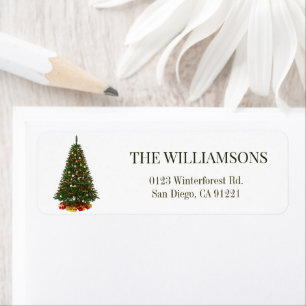 Christmas Tree Holly Winter Baby Shower  Address 