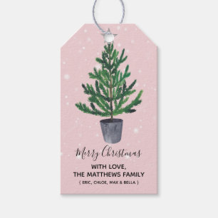 Christmas Tree Home for the Holidays Gift Tag