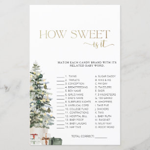 Christmas Tree How Sweet Is It Baby Shower Game