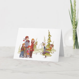 Christmas Tree Hugger Holiday card