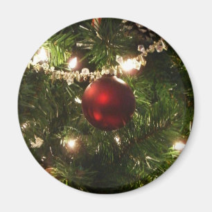 Christmas Tree I Holiday Pretty Green and Red Magnet