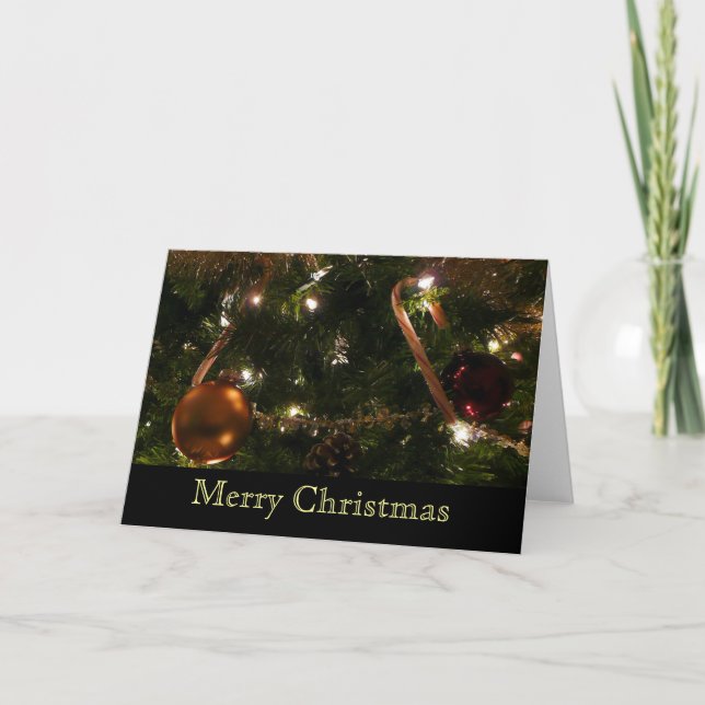 Christmas Tree III Holiday Scene Card (Front)