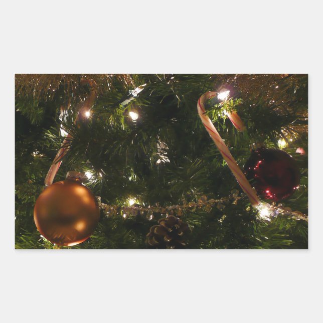 Christmas Tree III Holiday Scene Sticker (Front)