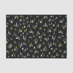 Christmas Tree Illustration Watercolor   Tissue Paper