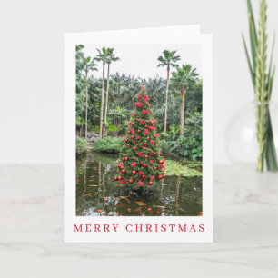 Christmas tree in a pond Christmas card