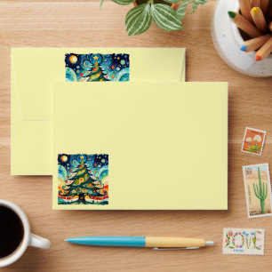 Christmas Tree in abstract art 3 - Fan Fun Envelope