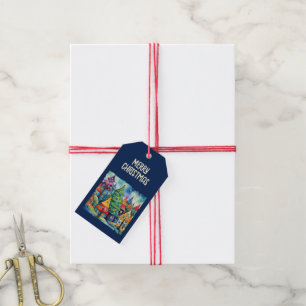 Christmas Tree in abstract art 8 - Fan Fun Gift Tags