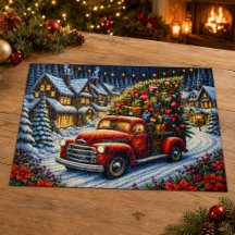 Christmas Tree in Red Truck Country Christmas