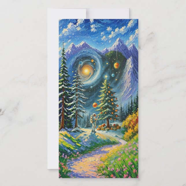 Christmas tree in Space Holiday Card (Front)