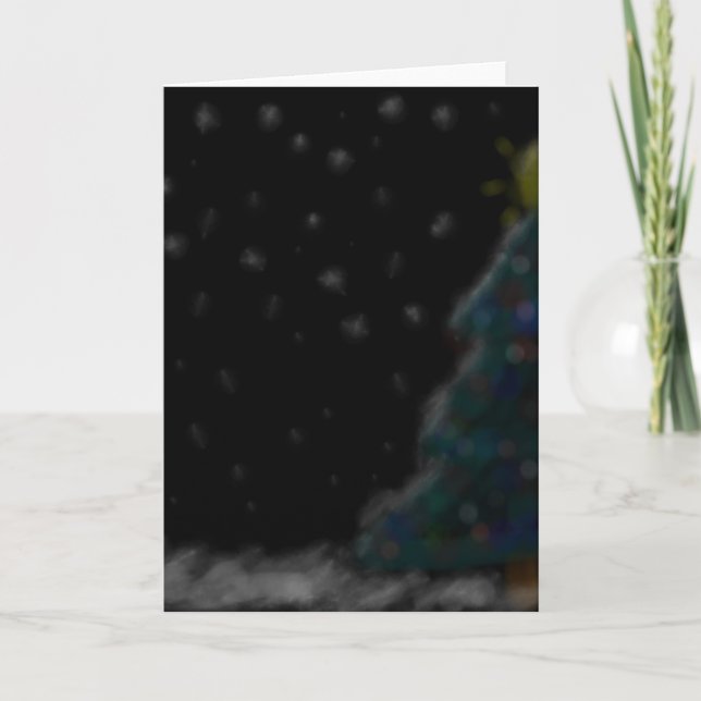 Christmas tree in the Snow Holiday Card (Front)