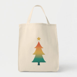 Christmas tree in twilight tote bag