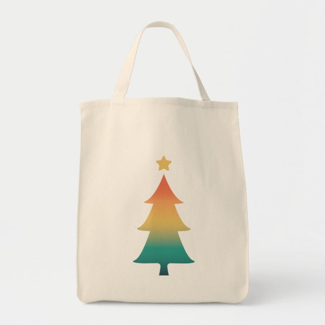 Christmas tree in twilight tote bag (Front)