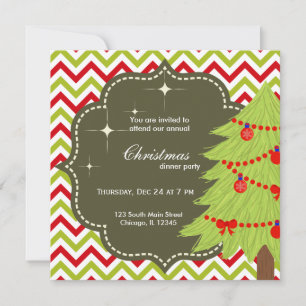 Christmas tree invitation