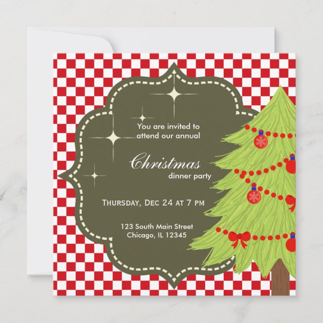 Christmas tree invitation (Front)