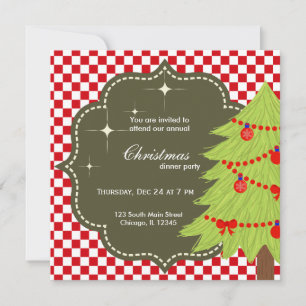 Christmas tree invitation