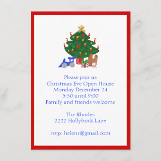 Christmas tree invitation