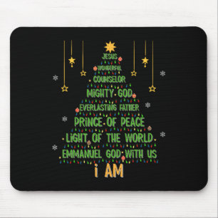 Christmas Tree Jesus Christian Bible Faith Holiday Mouse Pad