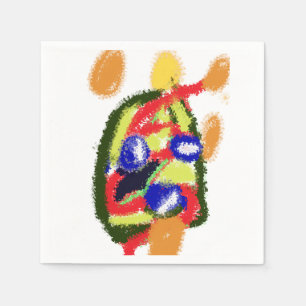 Christmas tree joy napkin