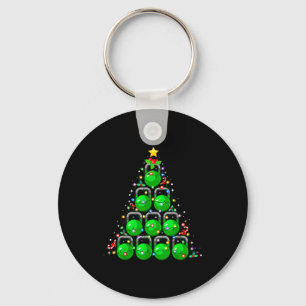 Christmas Tree Kettlebell Xmas Gym Workout Fitness Keychain