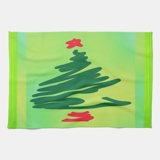 Christmas Tree Kitchen Towel (Horizontal)