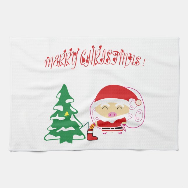 Christmas tree kitchen towel (Horizontal)