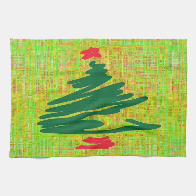 Christmas Tree Kitchen Towel (Horizontal)