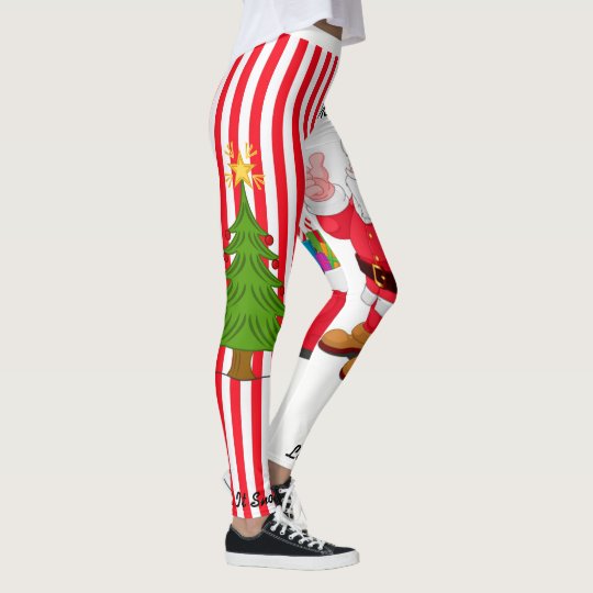 Christmas Tree Leggings Santa Personalize S - XL